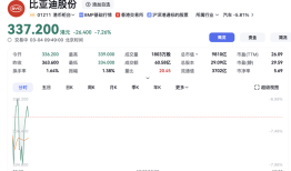 比亚迪435亿港元闪电配售创全球汽车业纪录，股价开盘跌超7%|界面新闻 · 证券