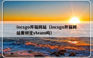 incsgo开箱网站（incsgo开箱网站要绑定steam吗）