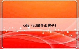 cds（cd是什么牌子）