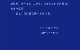 广州南站发生持水果刀伤人案，警方通报|界面新闻 · 快讯