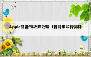 Apple智能锁故障处理（智能锁故障排除）