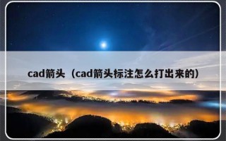 cad箭头（cad箭头标注怎么打出来的）