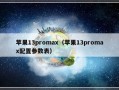 苹果13promax（苹果13promax配置参数表）
