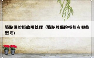 骆驼保险柜故障处理（骆驼牌保险柜都有哪些型号）