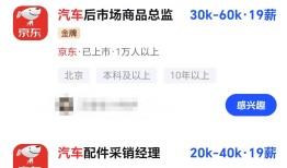 年薪超百万，京东汽车释放多个招聘岗位|界面新闻 · 科技