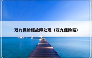 双九保险柜故障处理（双九保险箱）