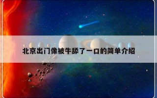 北京出门像被牛舔了一口的简单介绍