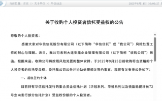 华信信托重组迎关键进展，国资重整方拟收购个人投资者信托受益权|界面新闻