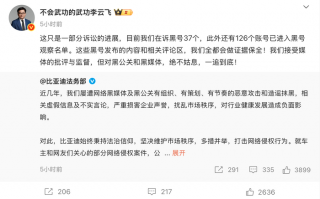 比亚迪李云飞回应黑公关：在诉黑号37个，观察126个|界面新闻 · 汽车