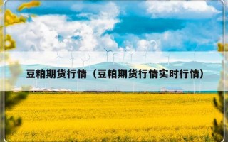 豆粕期货行情（豆粕期货行情实时行情）