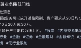 市场传闻“两融业务降低门槛”，多家券商表示未收到通知|界面新闻