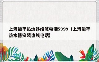 上海能率热水器维修电话5999（上海能率热水器安装热线电话）