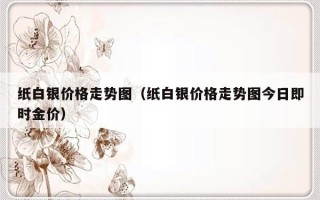 纸白银价格走势图（纸白银价格走势图今日即时金价）