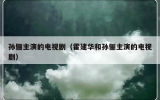孙俪主演的电视剧（霍建华和孙俪主演的电视剧）