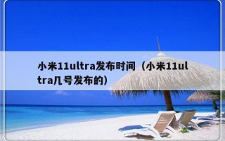 小米11ultra发布时间（小米11ultra几号发布的）
