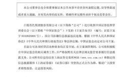 因涉嫌信披违法违规被证监会立案，白银有色股价一字跌停|界面新闻 · 证券