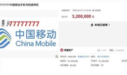 经过46轮角逐，尾号77777777的手机号拍出320万元|界面新闻 · 科技
