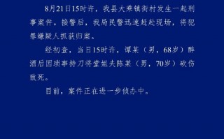 四川屏山警方：68岁男子醉酒后因琐事持刀将堂姐夫砍伤致死，被抓获|界面新闻 · 快讯