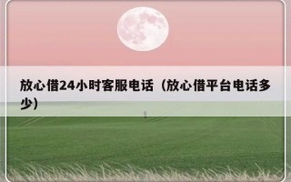放心借24小时客服电话（放心借平台电话多少）